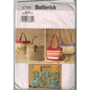 New Butterick Sewing Pattern #3799 - tote bags & purses